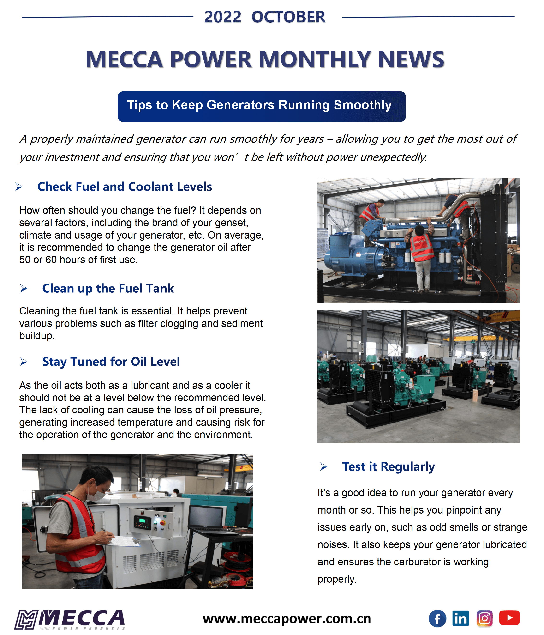 MECCA monthly news